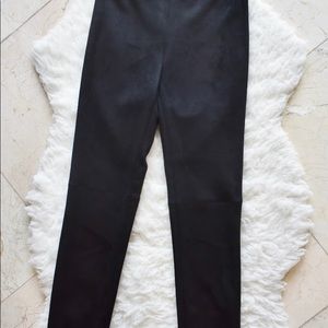 Elie Tahari Suede Leggings with Elastic Waist